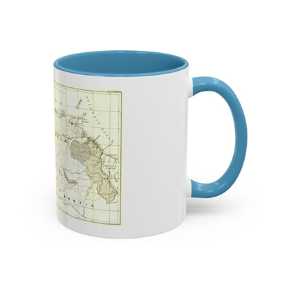 South America - Orinoco River (1896 (Map) Accent Coffee Mug