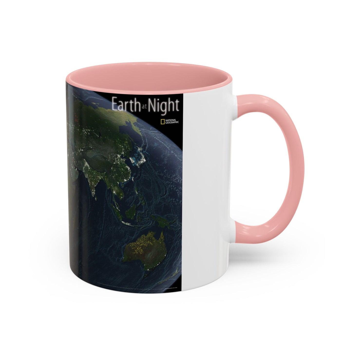 World Map - Earth at Night (2004) (Map) Accent Coffee Mug