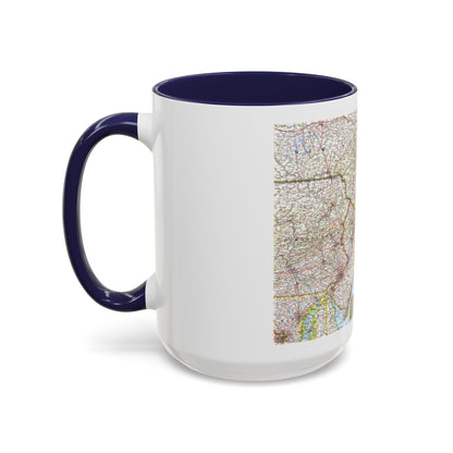 USA - Washington to Boston (1962) (Map) Accent Coffee Mug