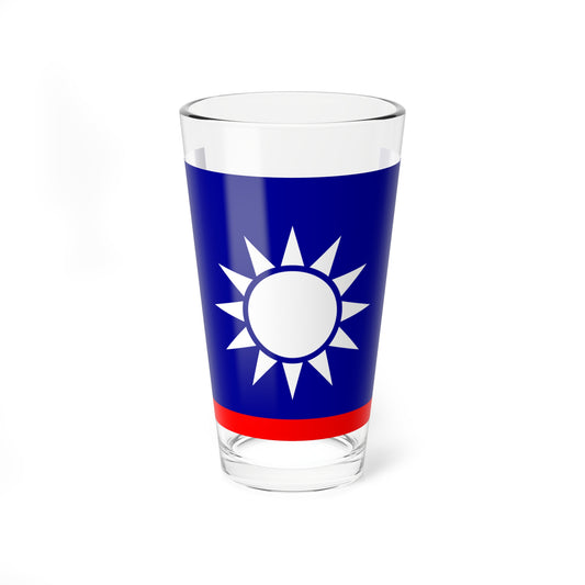 ROCN Vice Admirals Flag (China) Pint Glass 16oz