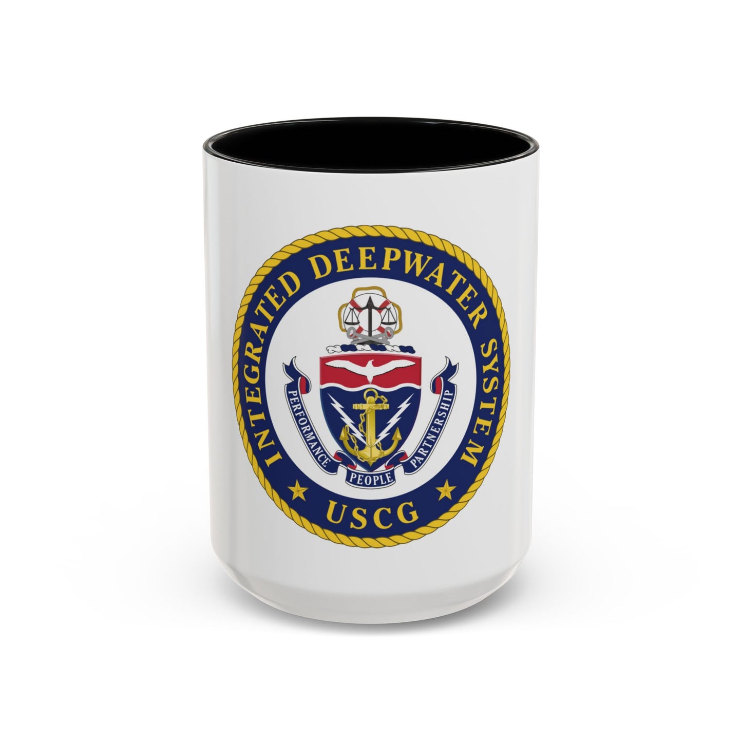 USCG Integrated Deepwater System (U.S. Coast Guard) Accent Coffee Mug