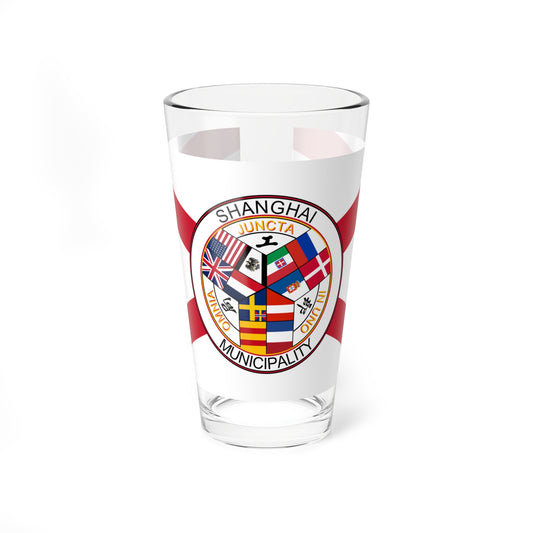 Flag of the Shanghai International Settlement pre-WWI (China) Pint Glass 16oz