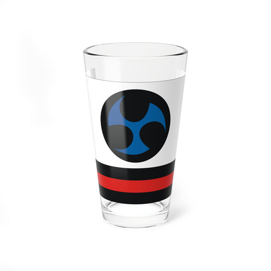 Ryukyu Islands flag until 1875 bordered (Japan) Pint Glass 16oz