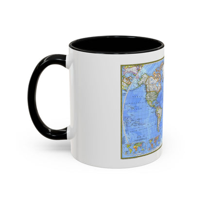World Map - The Political World (1975) (Map) Accent Coffee Mug