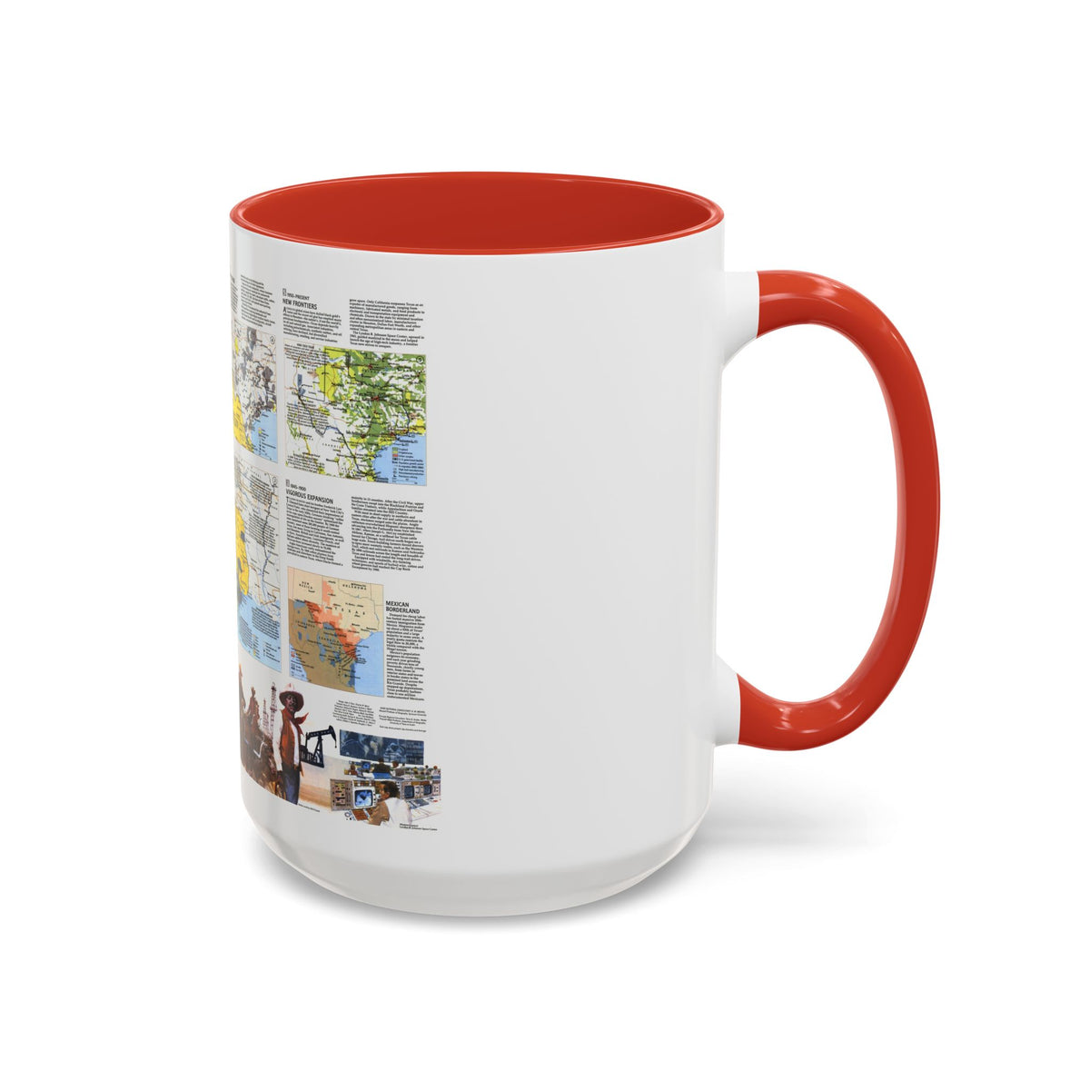 USA - Texas 2 (1986) (Map) Accent Coffee Mug