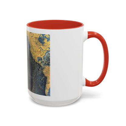 Pacific Ocean Floor (1969) (Map) Accent Coffee Mug