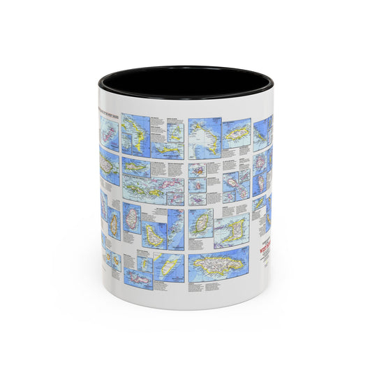 West Indies - Tourist Islands (1981) (Map) Accent Coffee Mug