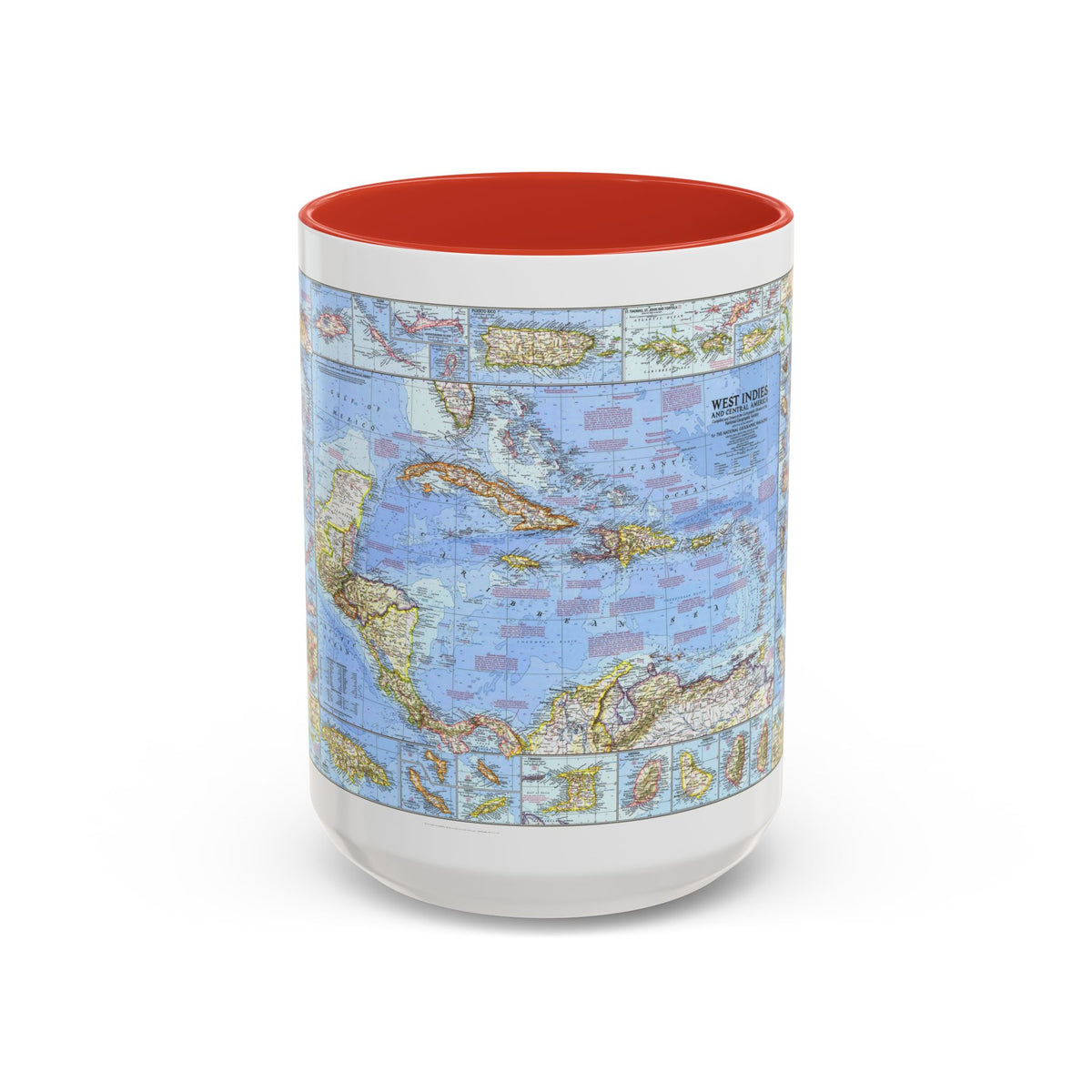 West Indies & Central America (1970) (Map) Accent Coffee Mug