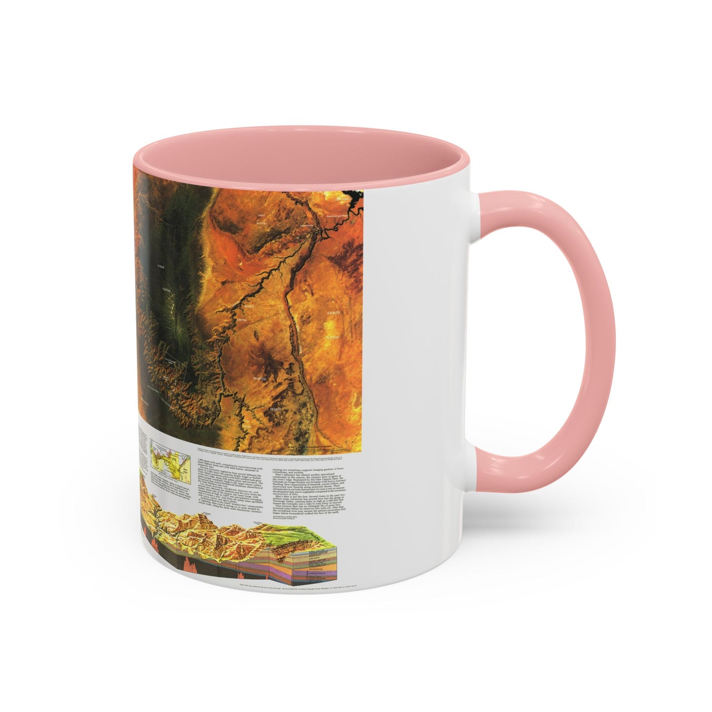 USA - Grand Canyon of the Colorado (1978) (Map) Accent Coffee Mug