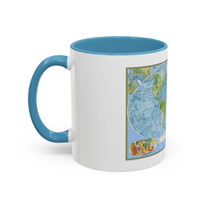 World Map - Physical (2005) (Map) Accent Coffee Mug