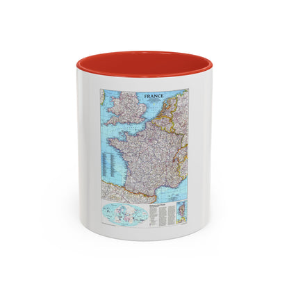 France (1989) (Map) Accent Coffee Mug
