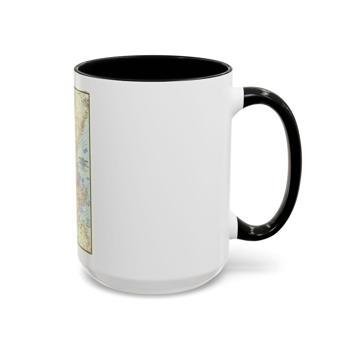 USA - New England (1955) (Map) Accent Coffee Mug