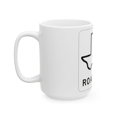 Texas RM 00 1956 template (Texas) (Road Sign) White Coffee Mug