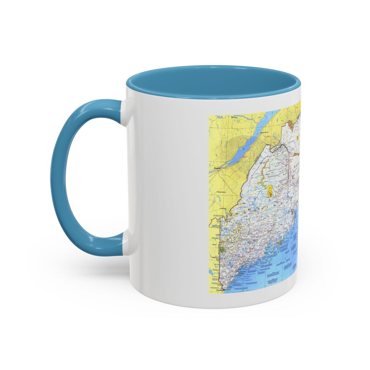 Canada - Maine, with the Maritime Provinces 1 (1975) (Map) Accent Coffee Mug