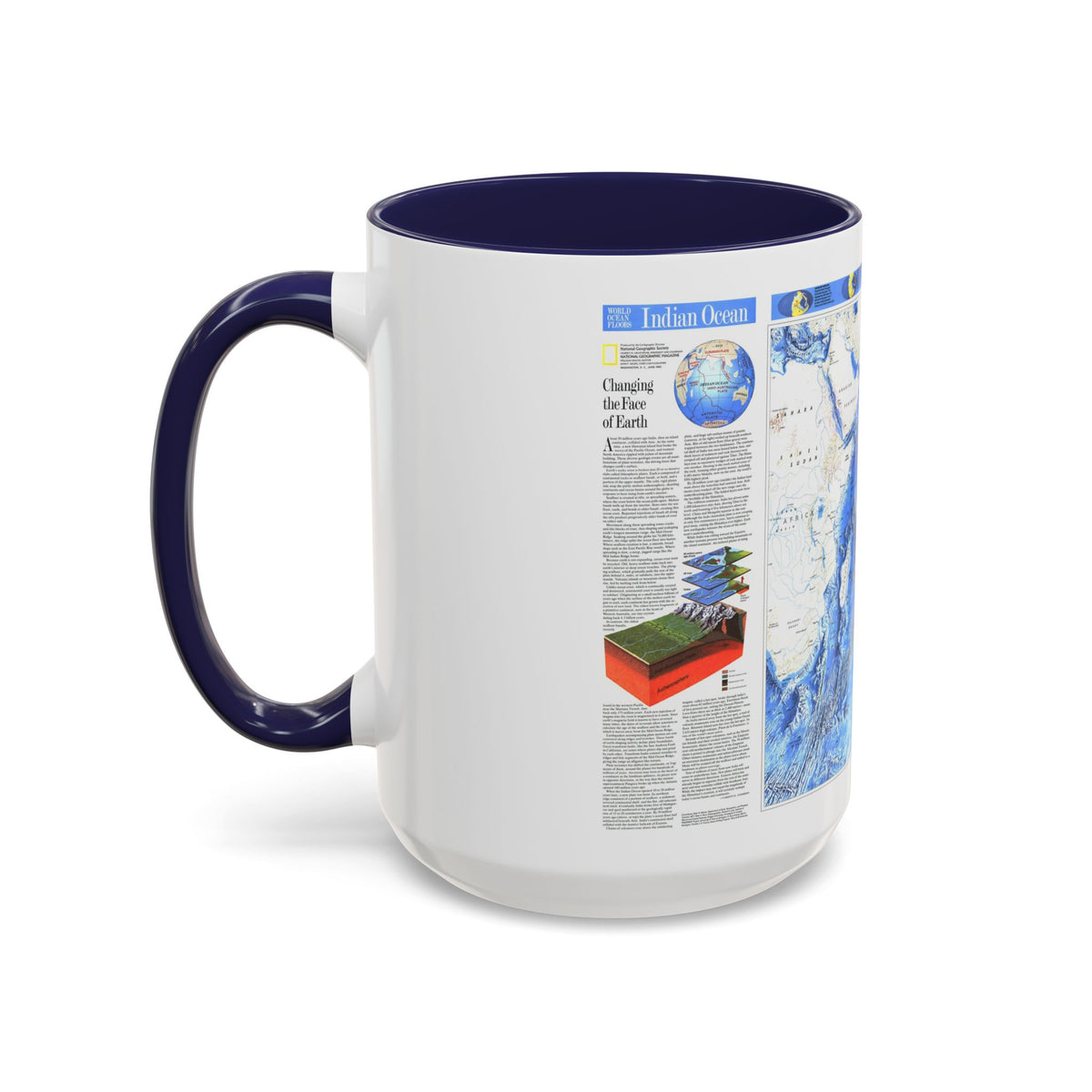 Indian Ocean (1992) (Map) Accent Coffee Mug