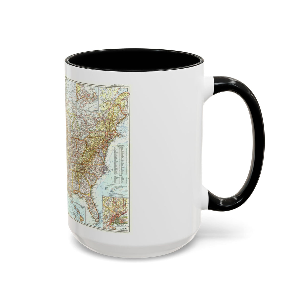 USA - The United States (1956) (Map) Accent Coffee Mug