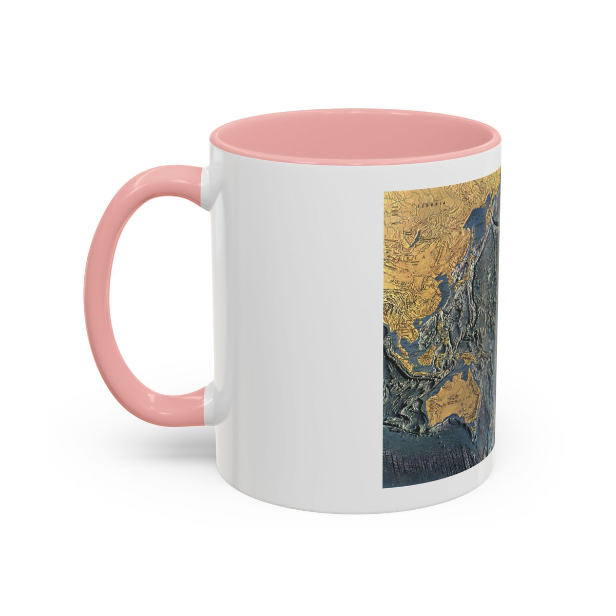 Pacific Ocean Floor (1969) (Map) Accent Coffee Mug