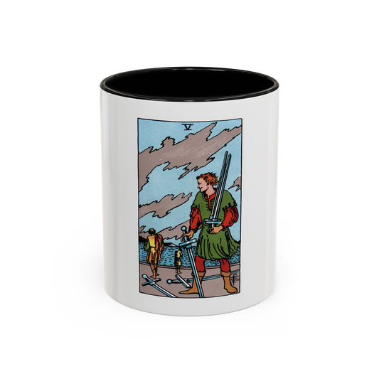 The 5 of Swords (Tarot Card) Accent Coffee Mug
