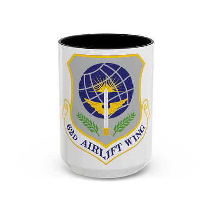 62d Airlift Wing (U.S. Air Force) Accent Coffee Mug