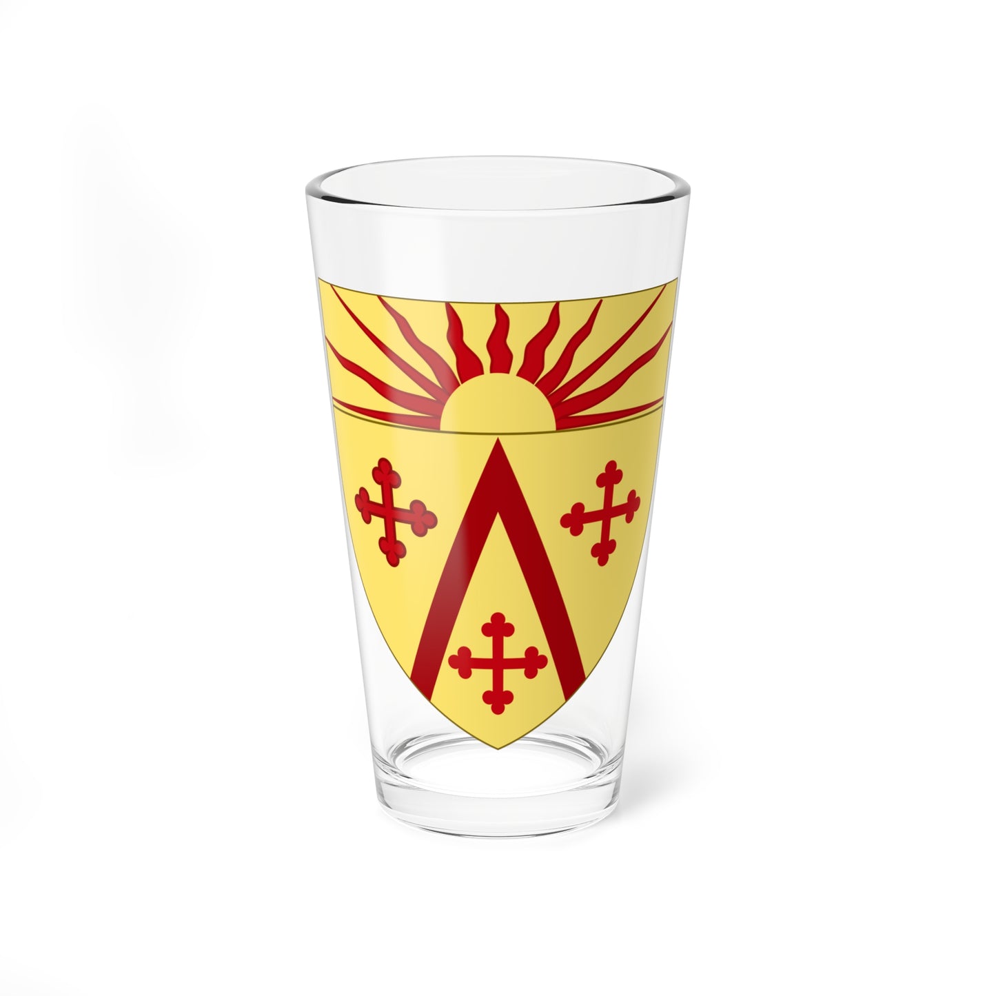 Coat of arms of West Warwick Rhode Island (United States) (Coat of Arms) Pint Glass 16oz
