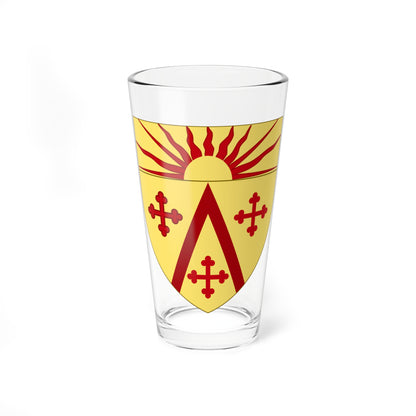 Coat of arms of West Warwick Rhode Island (United States) (Coat of Arms) Pint Glass 16oz