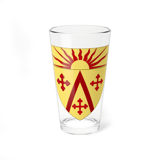 Coat of arms of West Warwick Rhode Island (United States) (Coat of Arms) Pint Glass 16oz