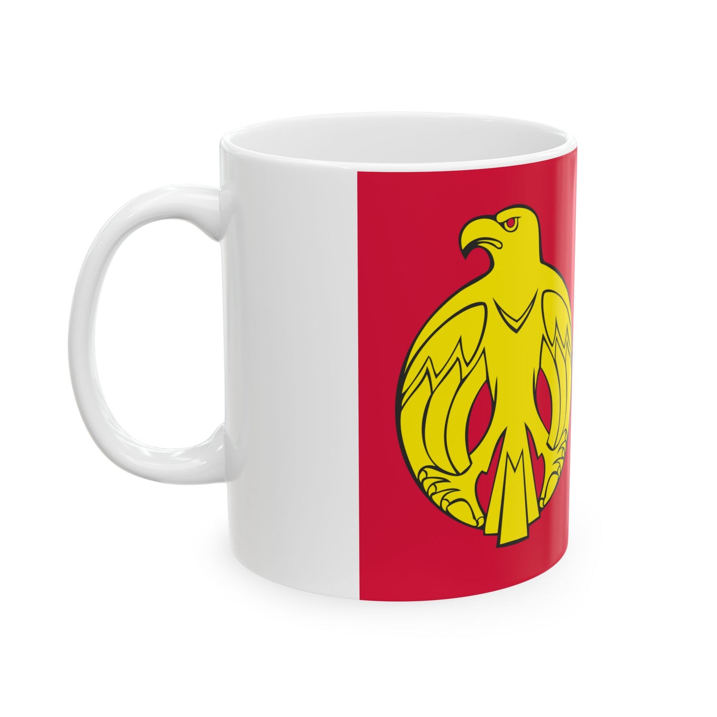 Drapeau de l'oblast de Kirovohrad en Ukraine - Tasse à café blanche