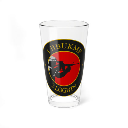 Emblem for the 1-II-TRR (Denmark) (Coat of Arms) Pint Glass 16oz