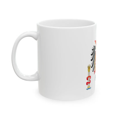 Greater Coat of Arms of Charles V Holy Roman Emperor, Charles I as King of Spain - White Coffee Mug