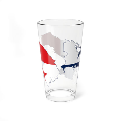 Flag-map of Panama (Panama) Pint Glass 16oz