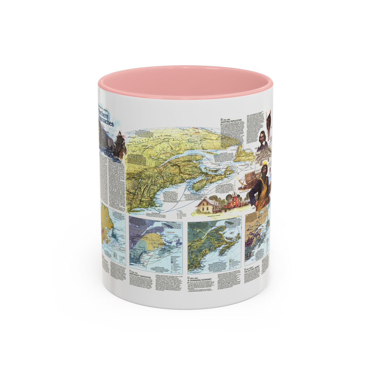 USA - Northern Approaches 2 (1985) (Map) Accent Coffee Mug