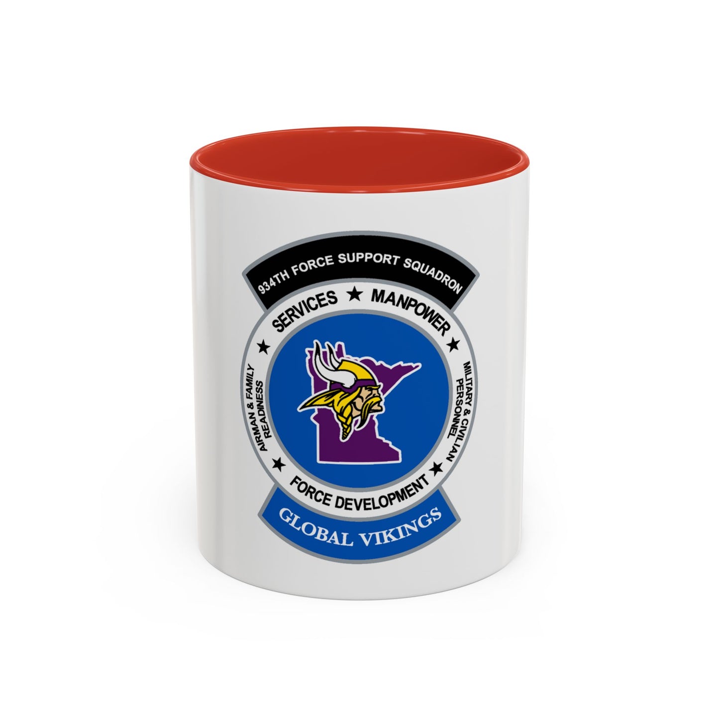 934th Force Support Sq. GLOBAL VIKINGS (U.S. Air Force) Accent Coffee Mug