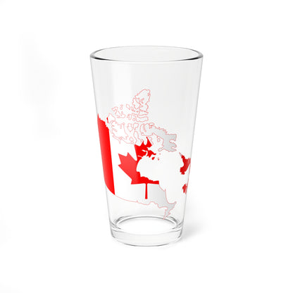 Canada flag map without Quebec (Canada) Pint Glass 16oz