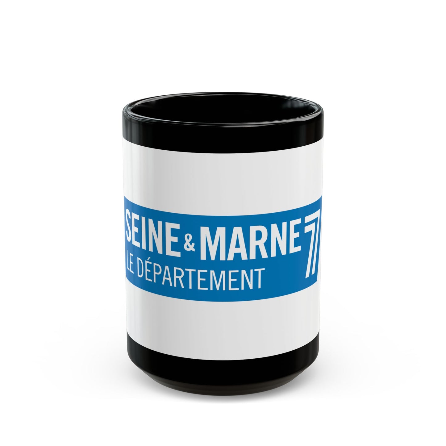 Flag of Seine et Marne France - Black Coffee Mug-15oz-Go Mug Yourself