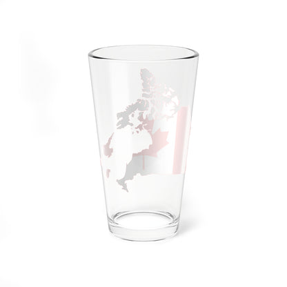 Canada flag map without Quebec (Canada) Pint Glass 16oz