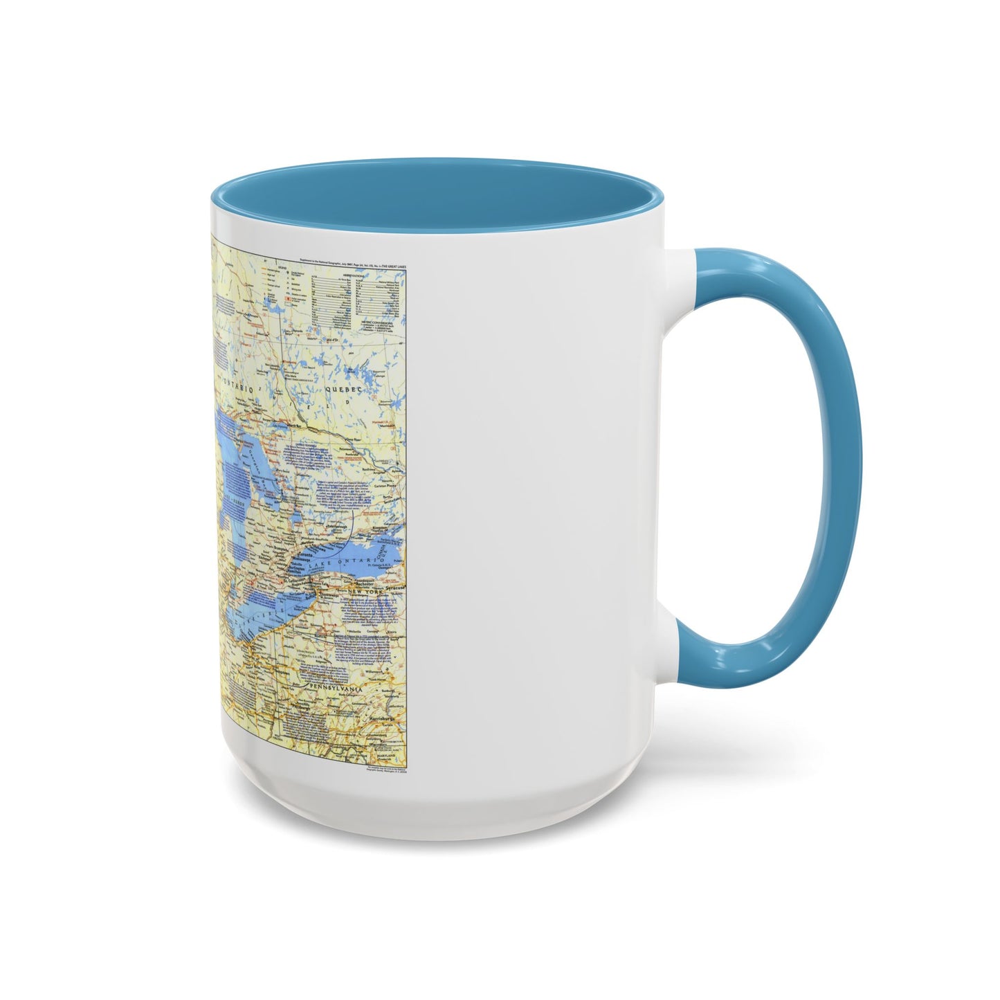 Canada - The Great Lakes 1 (1987) (Map) Accent Coffee Mug