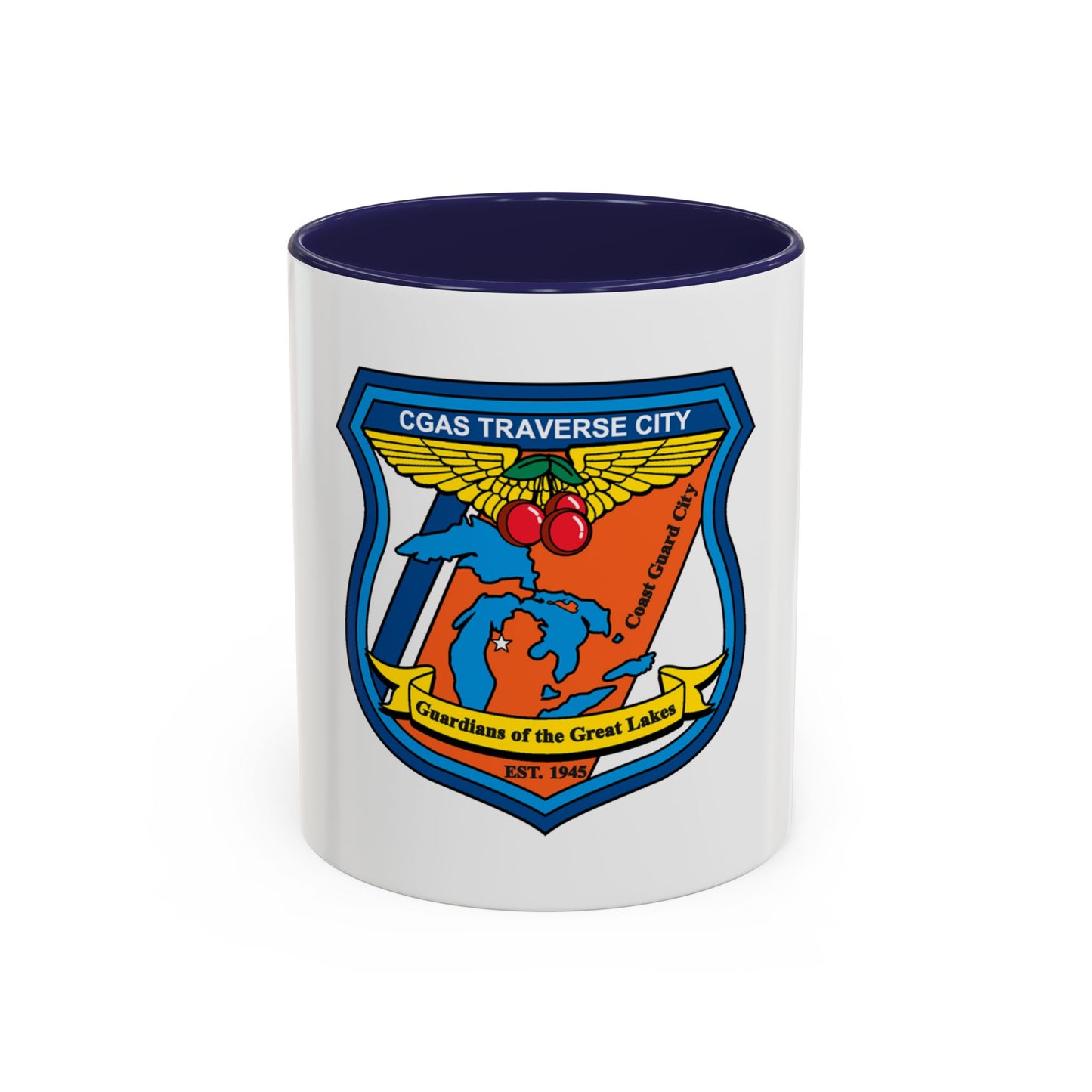 USCG Air Station Traverse City (U.S. Coast Guard) Accent Coffee Mug