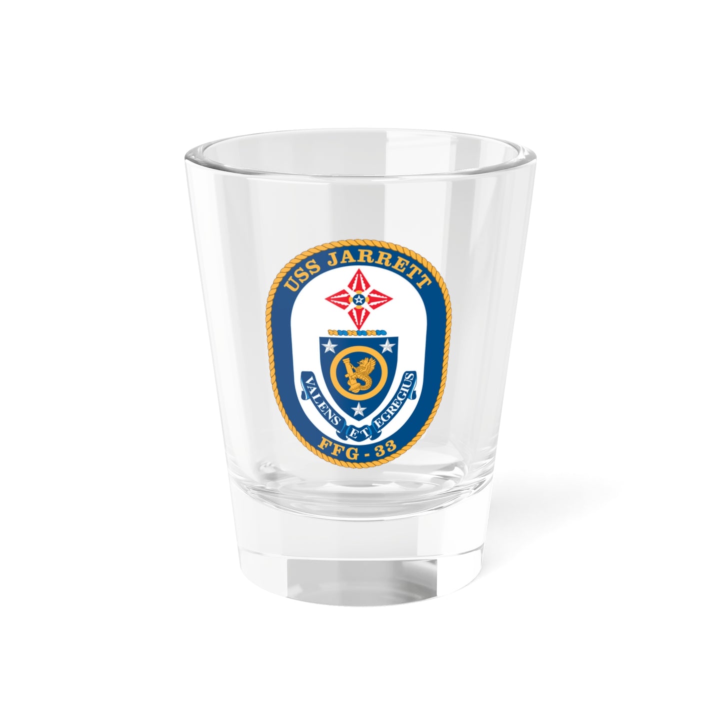 USS Jarrett FFG 33 (U.S. Navy) Shot Glass 1.5oz