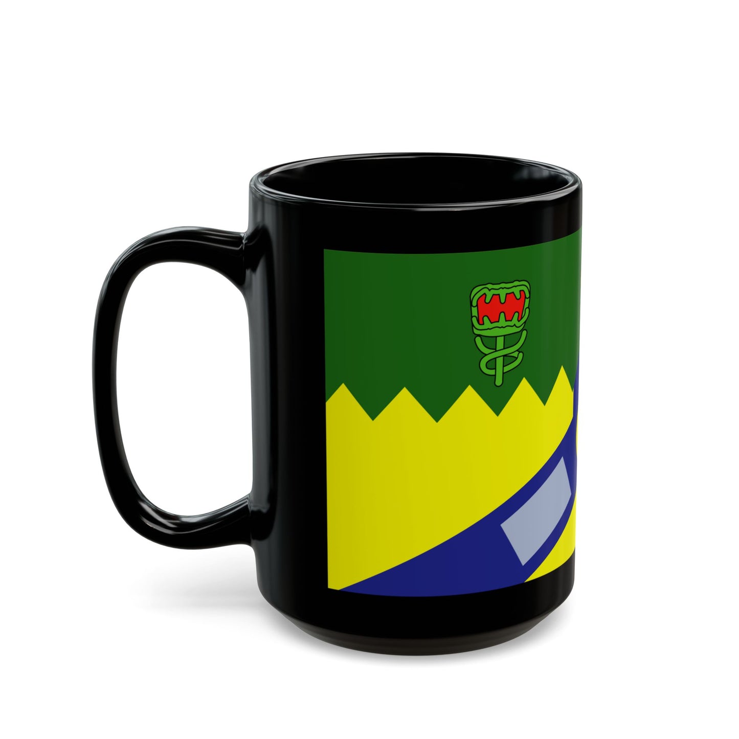 Flag of the City of Launceston Australia - Black Coffee Mug-Go Mug Yourself