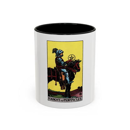 The Knight of Pentacles (Tarot Card) Accent Coffee Mug