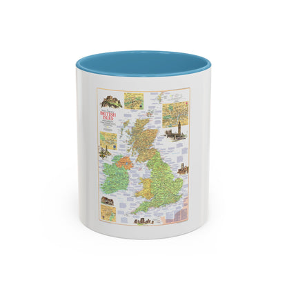 British Isles - A Traveller's Map 1 (1974) (Map) Accent Coffee Mug