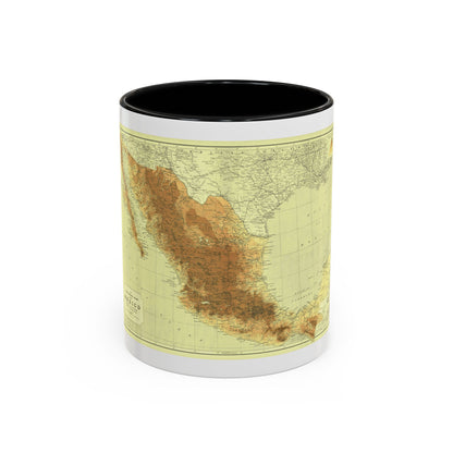 Central America & Mexico (1911) (Map) Accent Coffee Mug