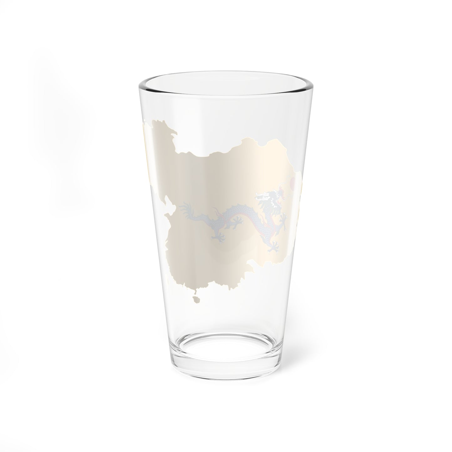 Flag map of the Qing dynasty 1820 (China) Pint Glass 16oz