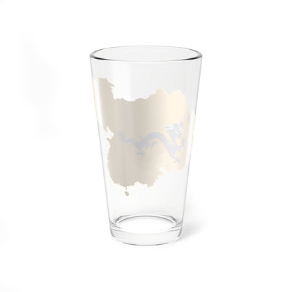 Flag map of the Qing dynasty 1820 (China) Pint Glass 16oz