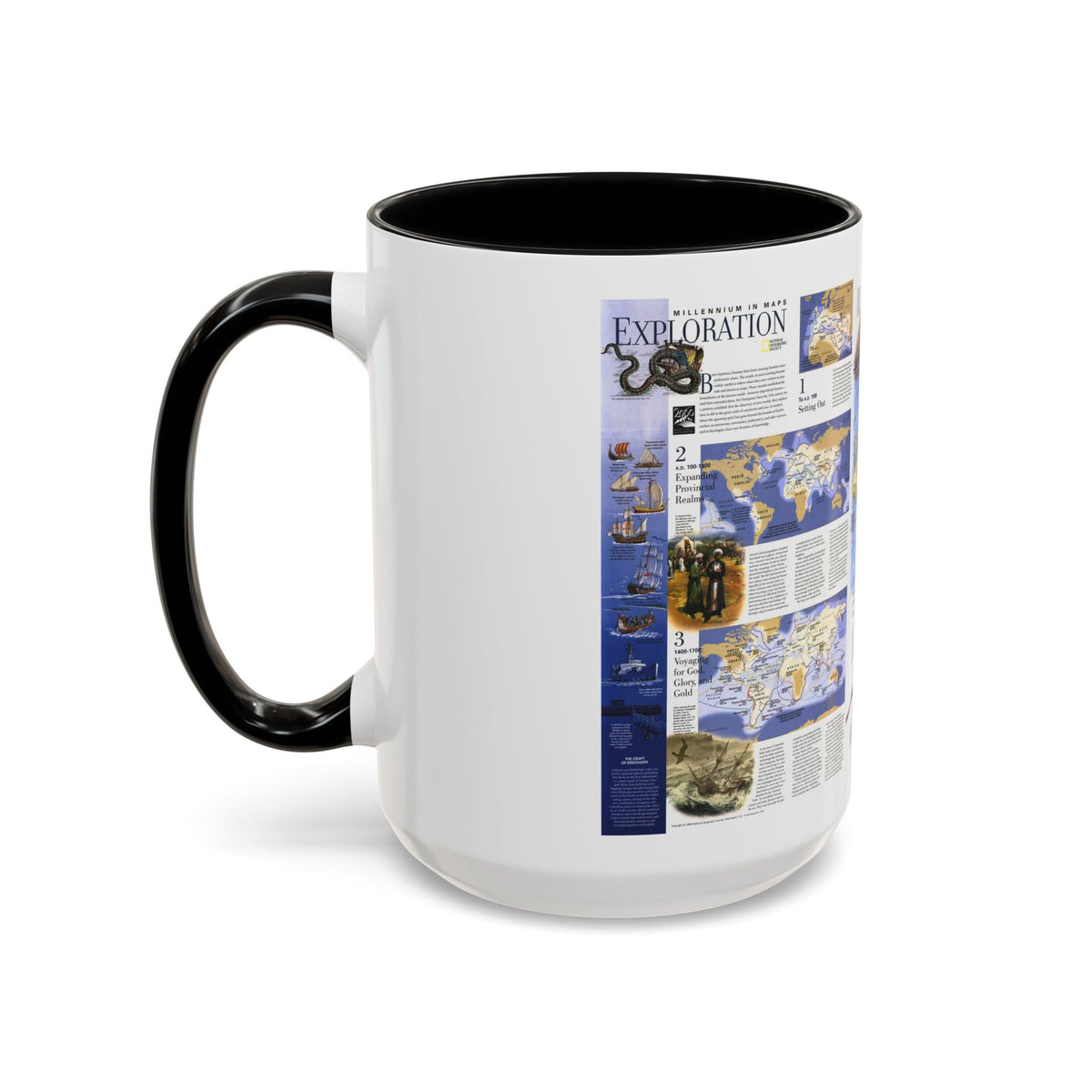 World Map - Exploration (1998) (Map) Accent Coffee Mug