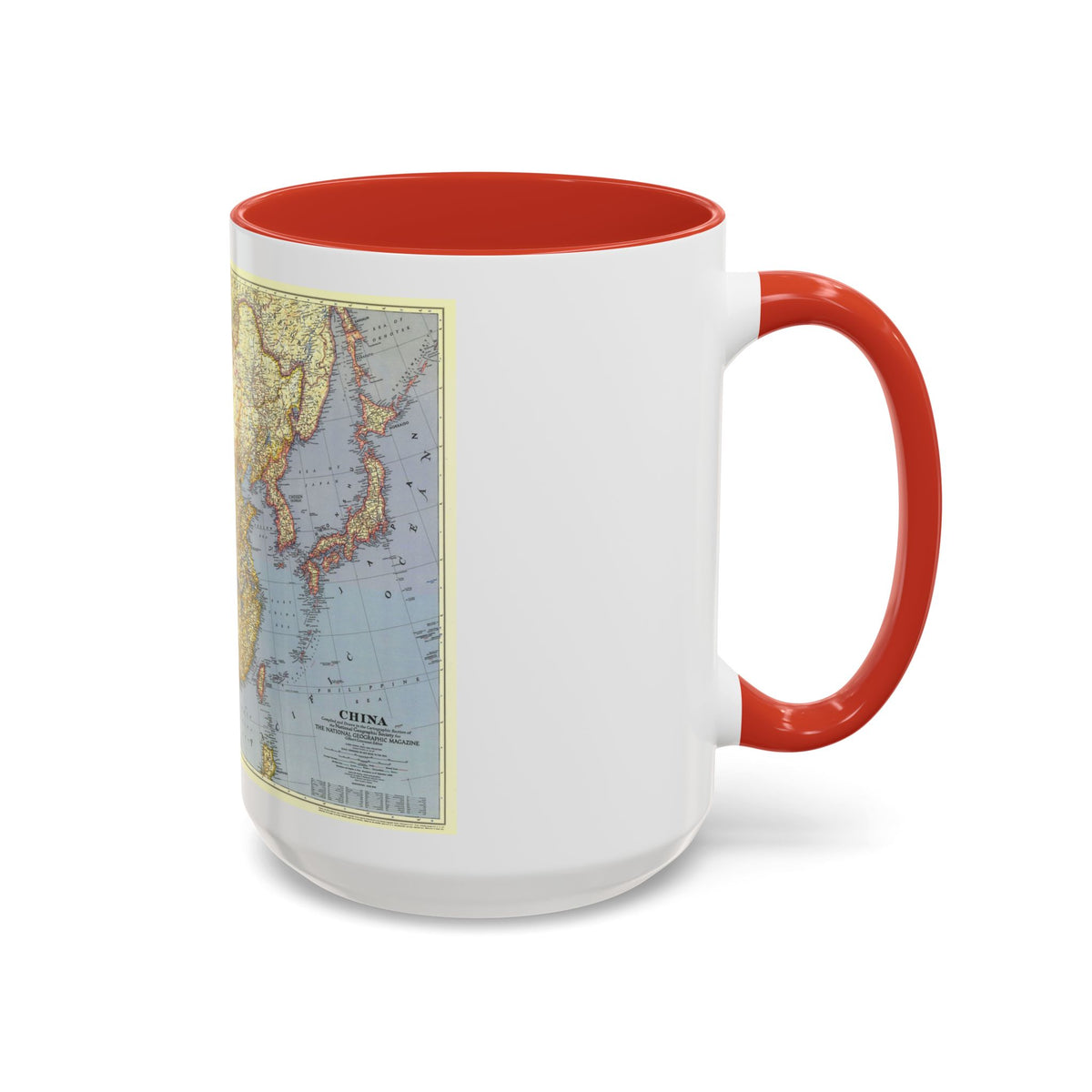 China (1945) (Map) Accent Coffee Mug