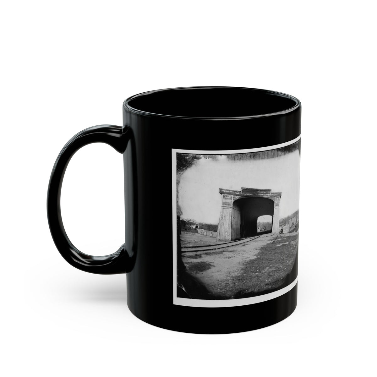 Richmond, Va. Ruins Of Richmond & Danville Railroad Bridge (U.S. Civil War) Black Coffee Mug