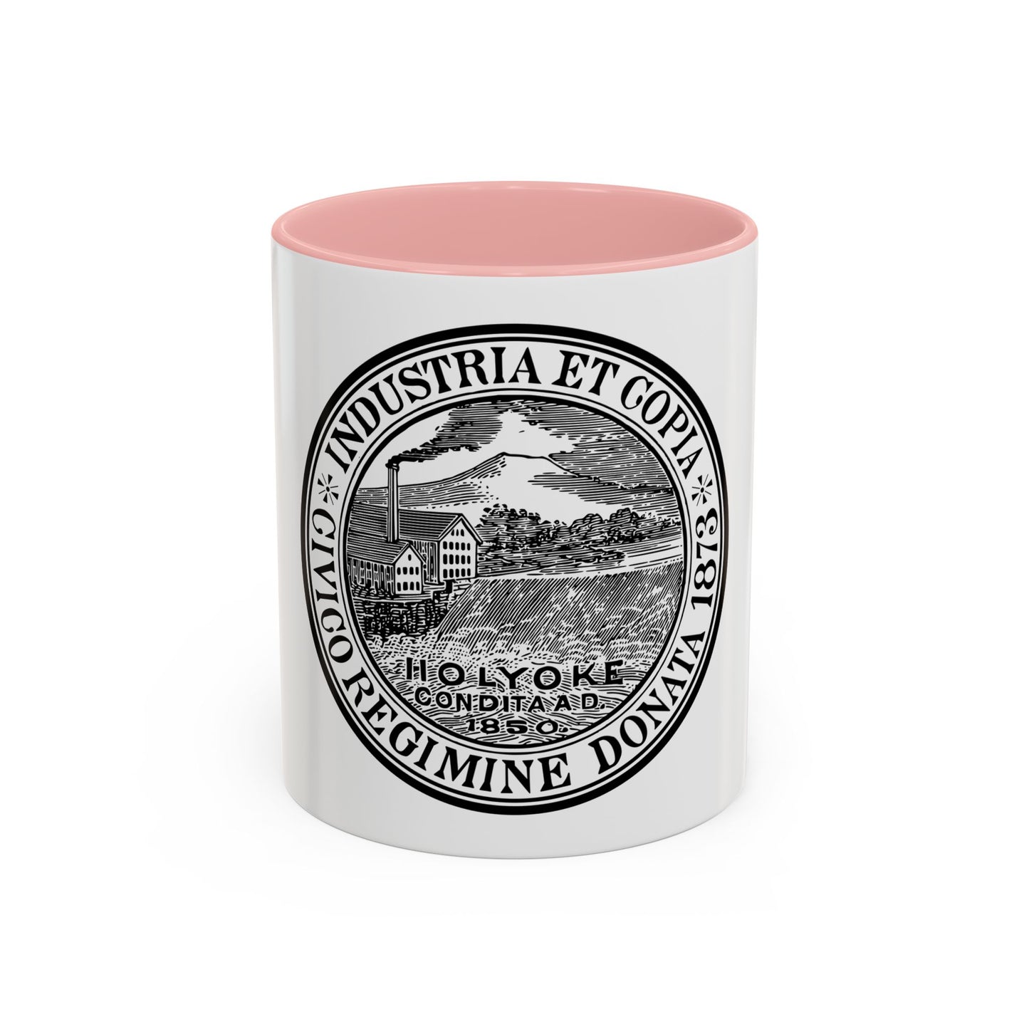 Seal of Holyoke Massachusetts - Accent Coffee Mug