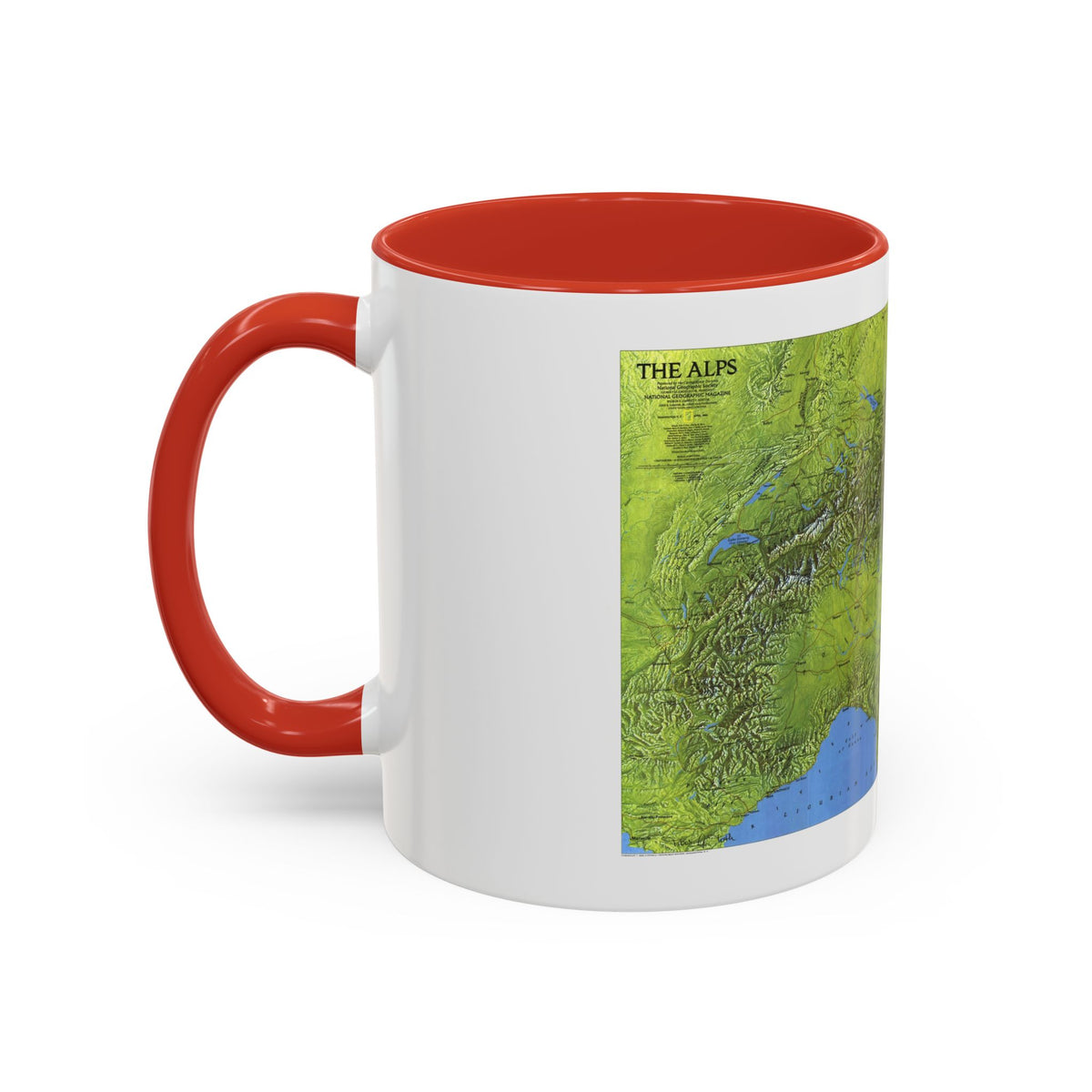 Alps, The (1985) (Map) Accent Coffee Mug