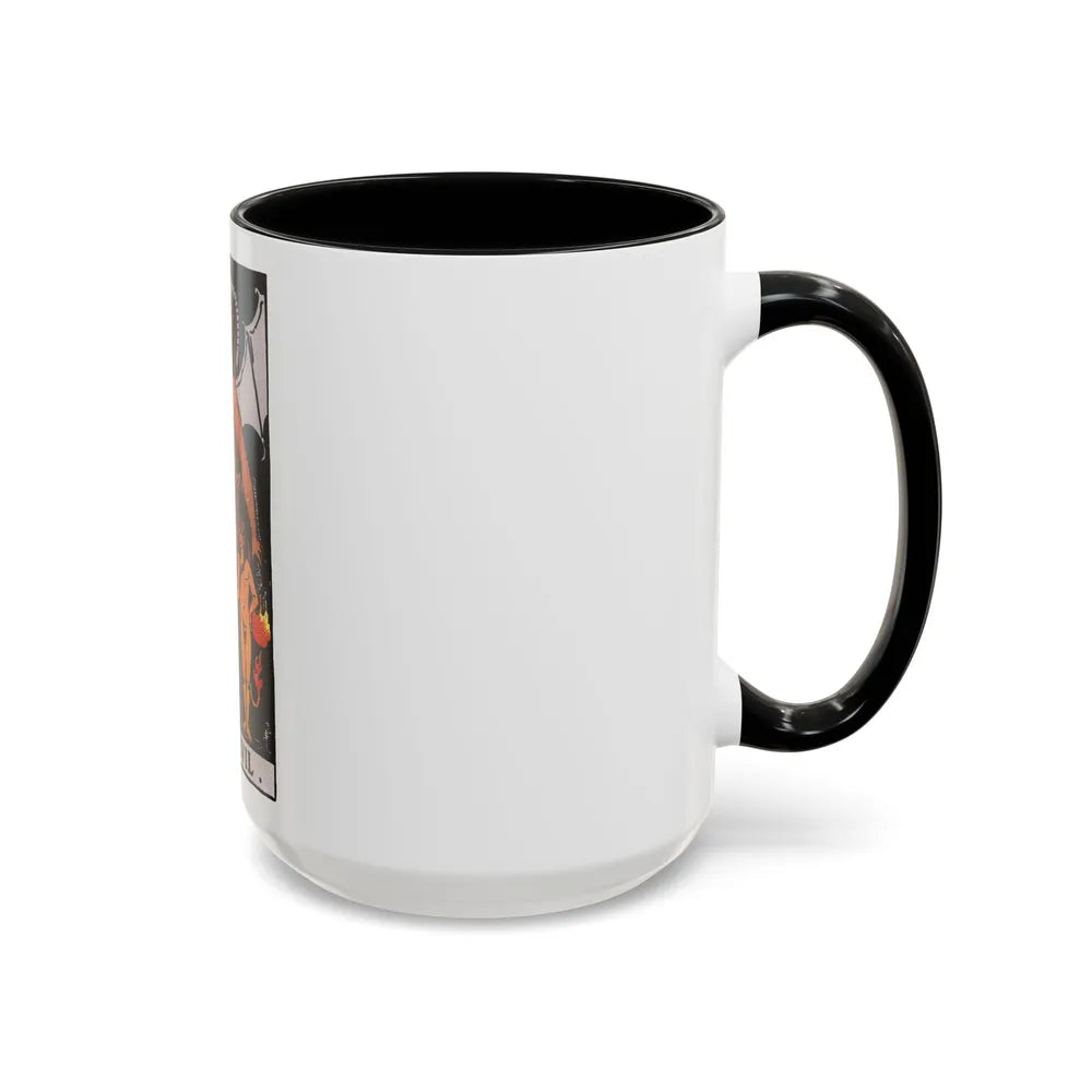 The Devil (Tarot Card) Accent Coffee Mug-Go Mug Yourself